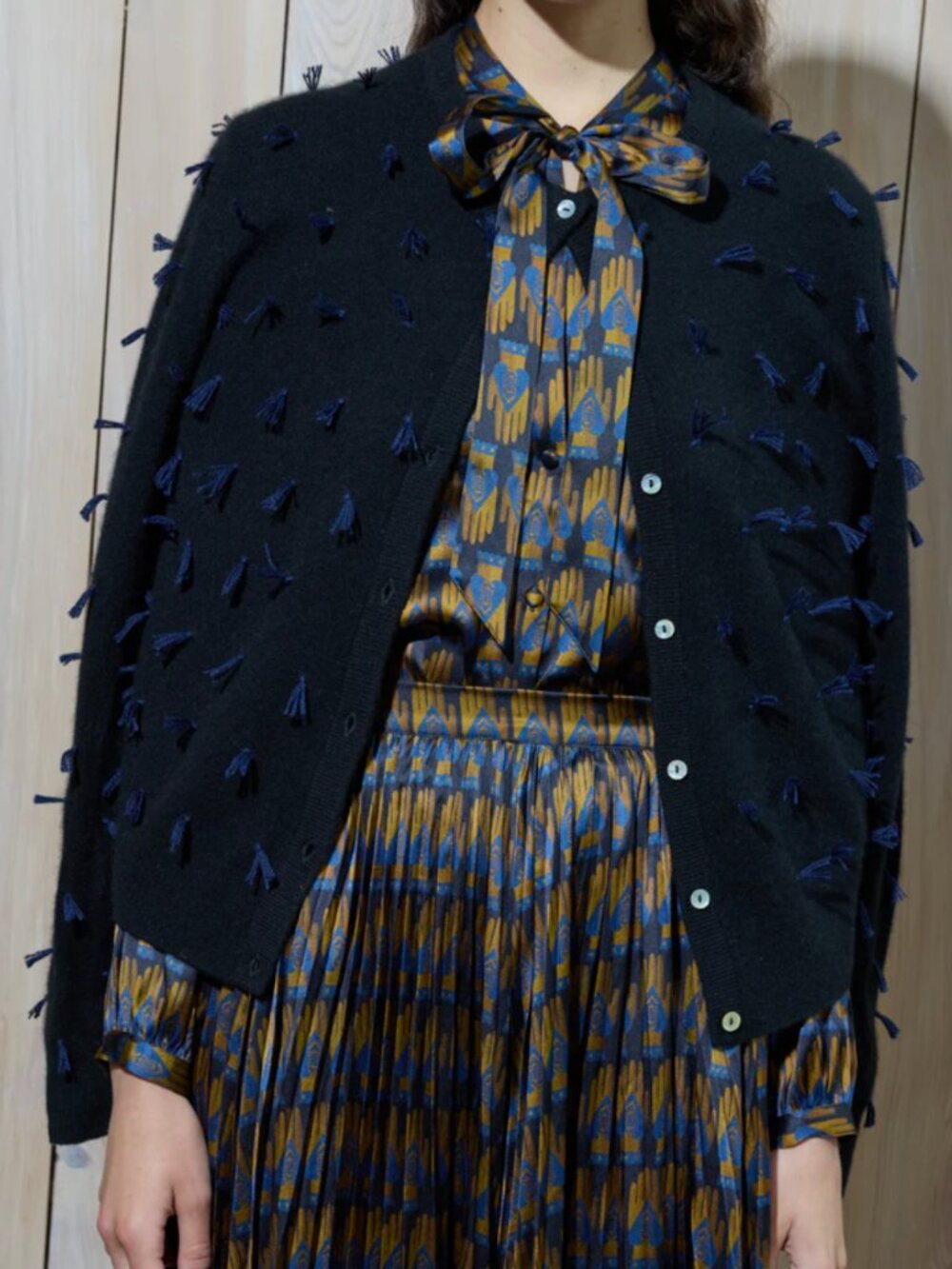 Lingua Franca Quilt Knot Cardigan
